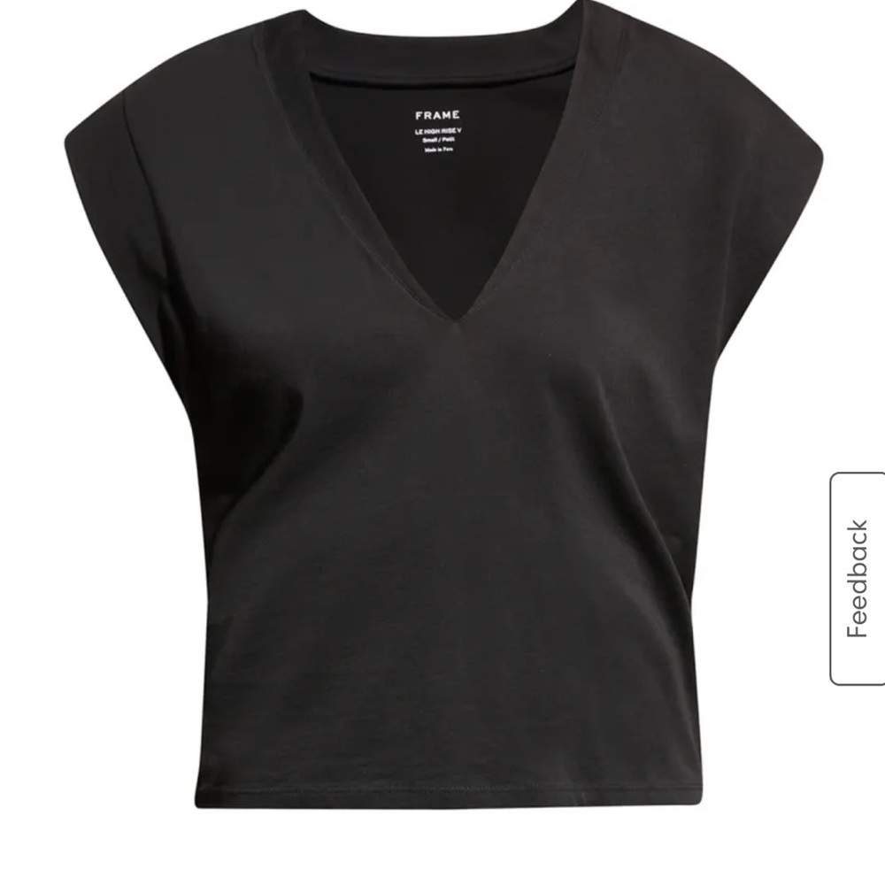 Le High rise v-neck, FRAME, size small